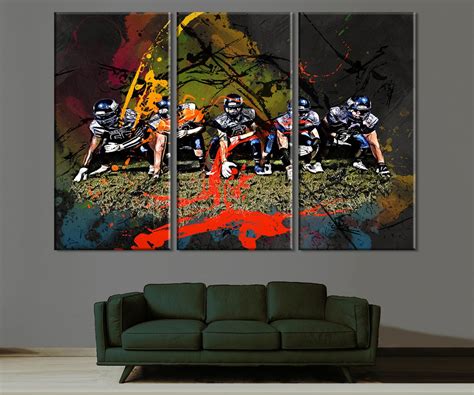 Football Team Canvas Art Football Wall Decor Football Print - Etsy