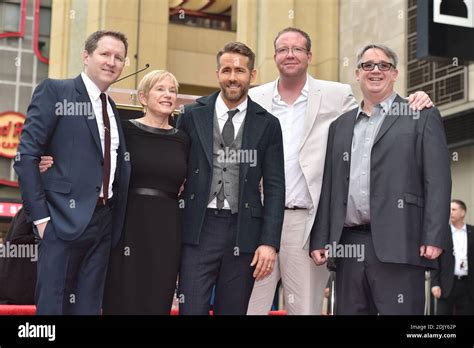 Tammy Reynolds and her sons attend the ceremony honoring her son Ryan Reynolds with a star on ...