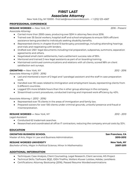 19 Attorney Resume Examples for 2025 | Resume Worded