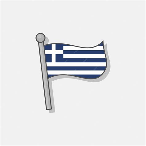 Ilustración de la plantilla de la bandera de grecia | Vector Premium