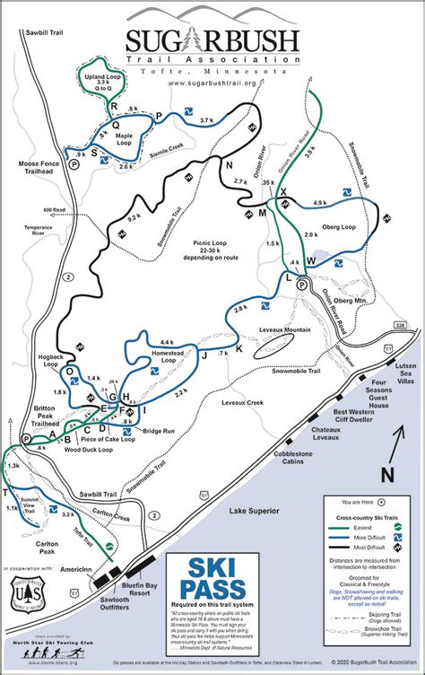 Sugarbush Trail Association, Tofte, Minnesota - Ski Trail Maps