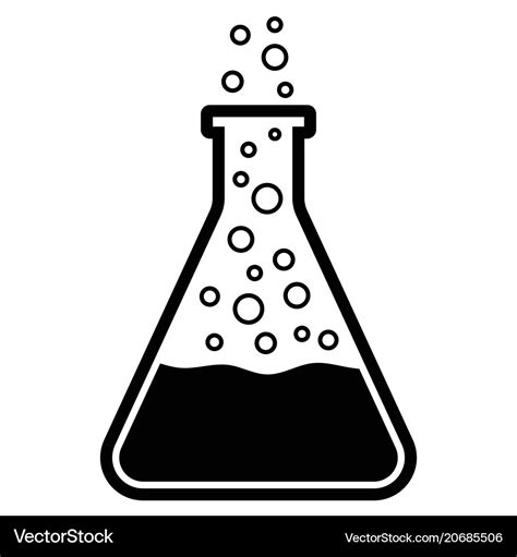 Erlenmeyer conical flask Royalty Free Vector Image