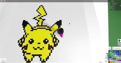 ROBLOX Pixel Art Creator: Pikachu by KoopaKlan on DeviantArt