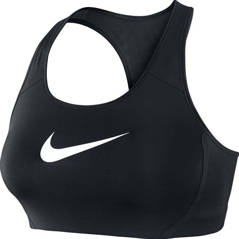 Nike Shape Swoosh Sports Bra - Black/White - Tennisnuts.com