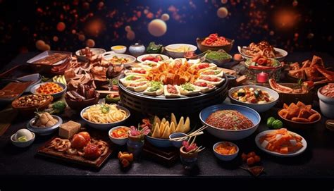 Premium AI Image | Tasty Chuseok festival food advertisement photoshoot Commercial photography