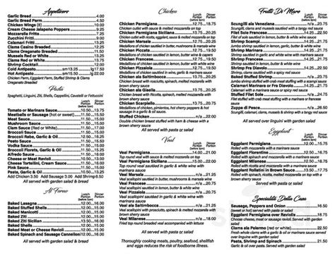 Gisella's Ristorante menus in Danbury, Connecticut, United States