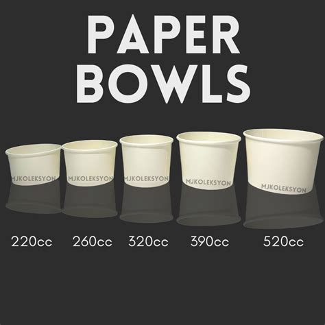 50pcs Paper Bowl Plain w/o Lid walang Takip best for Fries Takoyaki Ice ...