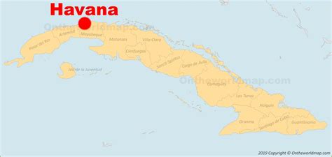 Havana location on the Cuba Map - Ontheworldmap.com