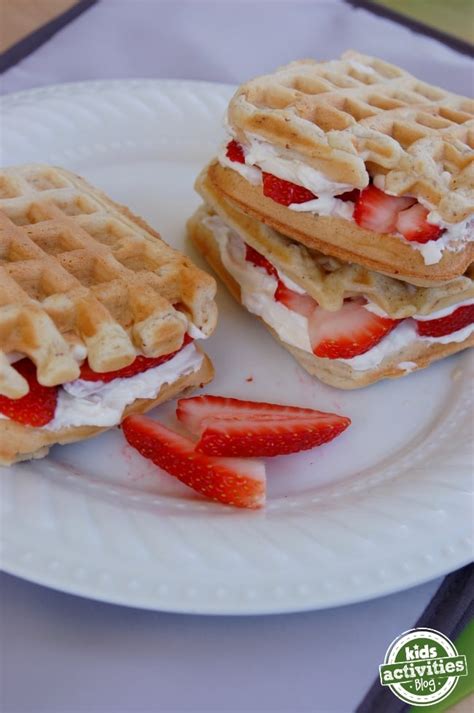 Easy Waffle Sandwich Recipe Kids Activities Blog