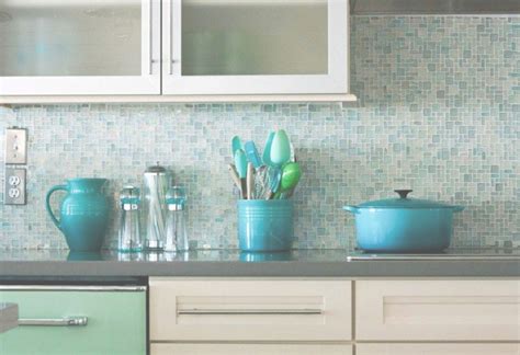 Beachy Backsplash Fresh Recycled Sea Glass Tiles Beach Themed Kitchen Backsplash Fine Subway in ...