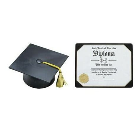 Smooth Black Graduation Cap and Diploma Layon Cake Topper - Walmart.com - Walmart.com