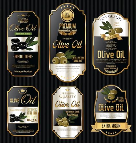 Premium Vector | Olive oil labels