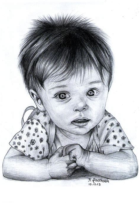 Pencil Drawing Baby - bestpencildrawing