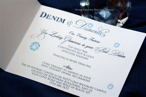 Invitation design, dress code wording Attire: come dressed to impress in your most elegant denim ...