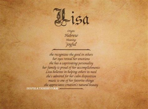 Lisa First Name Meaning Art Print-Old Parchment-8x10-Home Decor-Birthday-Gift for Her-Christmas ...