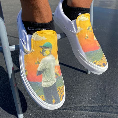 Tyler, the Creator Flower Boy Album - Custom Slip On Vans – BlvdCustom