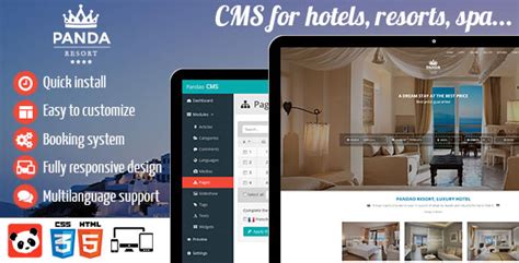 Panda Resort 2 - CMS for hotel - Booking system » Premium Scripts ...