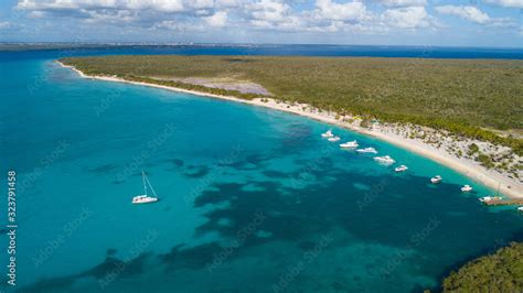 aerial View of Isla Catalina is an island around 9km located east of ...