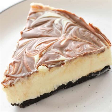 No Bake Marble Cheesecake - Cook it Real Good