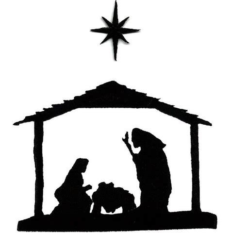 Silhouette Of The Nativity Scene at GetDrawings | Free download