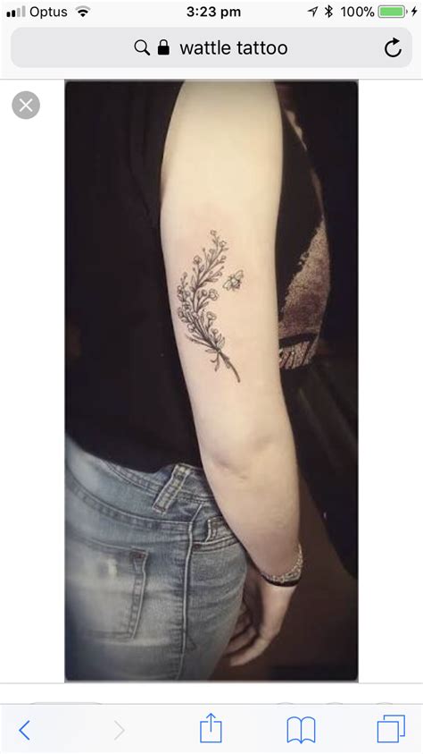 wattle • tattoo • | Tattoos, Tattoos for women small, Tattoos for women