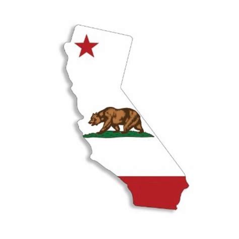 California State Bear Flag Vinyl Sticker