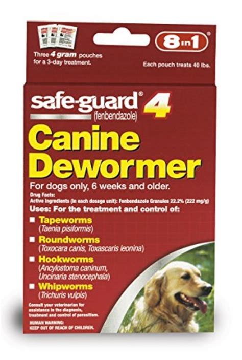 8 in1 Safe Guard 4 Canine Dewormer For Large Dogs Puppies Tapeworms 3 of 4-Gram #Excel | Small ...