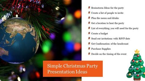 Simple Christmas Party Presentation Ideas PPT Slide