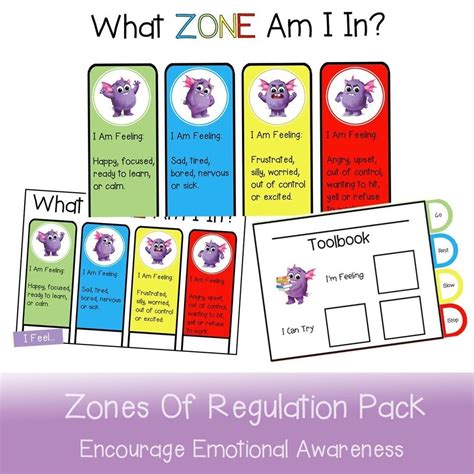 Zones Of Regulation Printables Pack | Emotional Regulation Skills Cover Image Zones Of ...