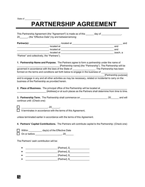 Simple Collaboration Agreement Template