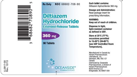 Diltiazem Extended Release Tablets - FDA prescribing information, side effects and uses