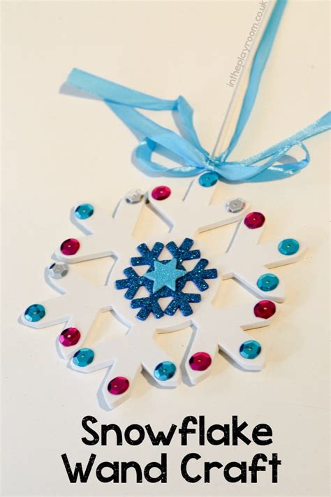 Snowflake Wand Winter Craft - In The Playroom