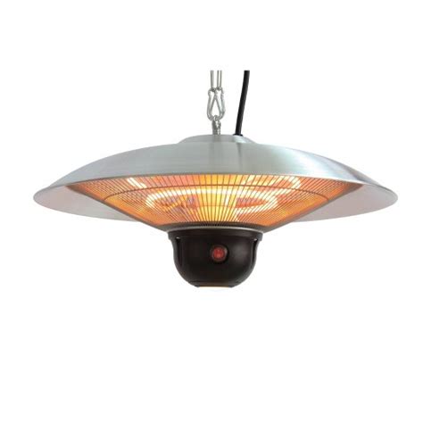 Infrared Electric Hanging Led Outdoor Heater - Silver - Energ+: 360° Radiant Heat, Remote, Ipx4 ...