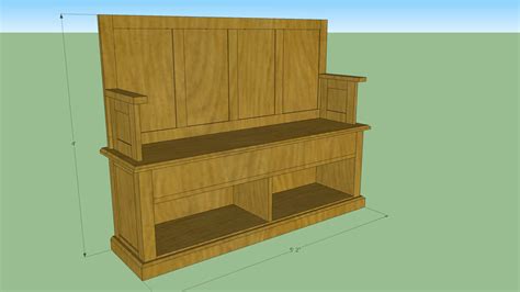 Bench/Storage | 3D Warehouse