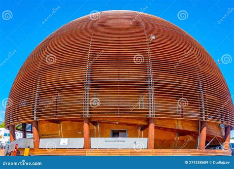 Globe of Science and Innovation at CERN in Switzerland Stock Image ...