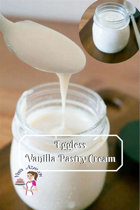 Eggless Vanilla Pastry Cream - for Eggless Desserts - Veena Azmanov