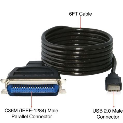 Sabrent USB 2.0 to Parallel Printer Cable