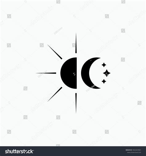 Day Night Icon Vector Logo Template Stock Vector (Royalty Free ...