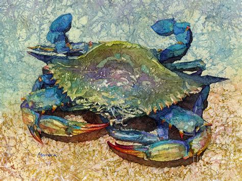 Blue Crab Painting by Hailey E Herrera