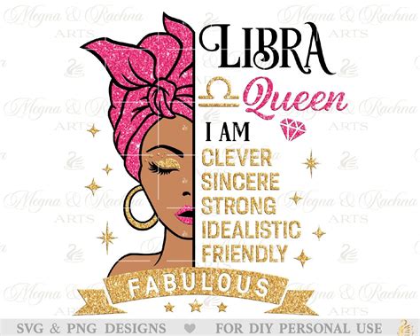 Libra queen svg birthday queen svg black woman svg libra afro girl svg ...