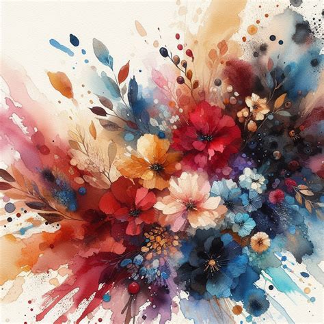 Watercolor Floral Abstract Free Stock Photo - Public Domain Pictures