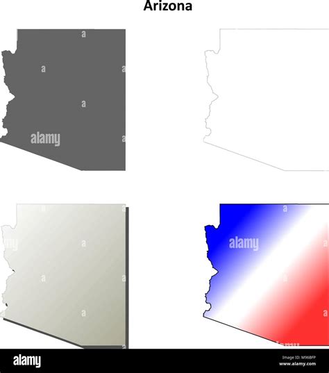 Arizona outline map set Stock Vector Image & Art - Alamy