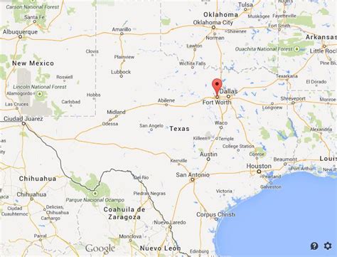 Where is Fort Worth on map of Texas