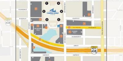 Camping World stadium parking map - Map of camping World stadium ...