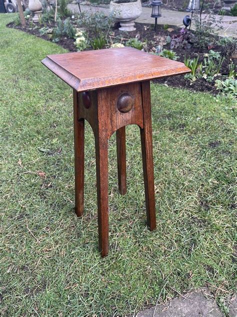 Antique Oak Arts & Crafts Plant Stand Side Wine Table Wine Table, Plant Stand, Siding, Arts And ...