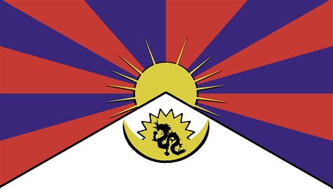 Himalayan empire repost (mix of the flags of Bhutan, Tibet and Nepal ...