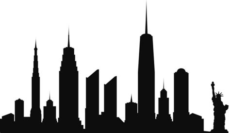 New York City Skyline Silhouette PNG Clip Art | City skyline silhouette, Skyline silhouette, New ...