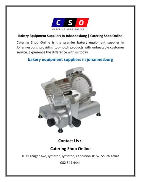 PPT - bakery equipment suppliers in johannesburg PowerPoint Presentation - ID:12736216