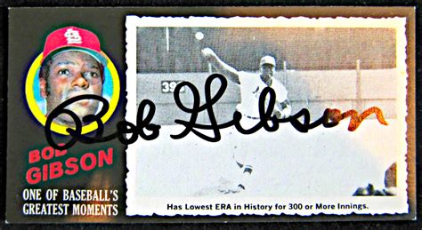 Bob Gibson Autographed Card - Memorabilia Center