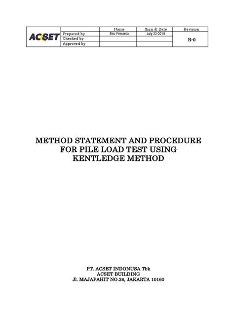 Method Pile Load Test Using Kentledge Method | PDF | Deep Foundation | Pressure Measurement